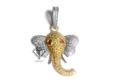 Load image into Gallery viewer, Pave Diamond Elephant Face Pendant - CraftToCart
