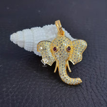 Load image into Gallery viewer, Pave Diamond Elephant Face Pendant - CraftToCart
