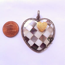 Load image into Gallery viewer, Heart Pendant, Pave Diamond Heart Pendant - CraftToCart
