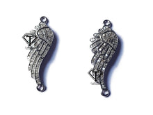 Load image into Gallery viewer, Pave Diamond Feather Wing Pendant - CraftToCart
