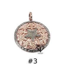 Load image into Gallery viewer, Pave Diamond Unique Round Star Pendant
