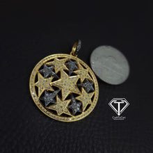 Load image into Gallery viewer, Pave Diamond Unique Round Star Pendant
