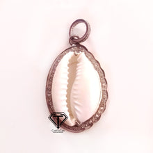 Load image into Gallery viewer, Cowrie Pendant, Pave Diamond Sea Shell Pendant - CraftToCart
