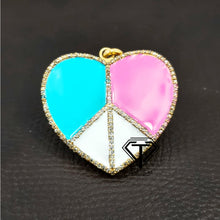 Load image into Gallery viewer, Pave Diamond Heart Enamel Pendant - CraftToCart
