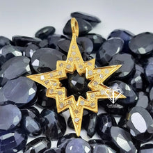 Load image into Gallery viewer, Pave Diamond Sunburst Pendant, Pave Sun Pendant - CraftToCart
