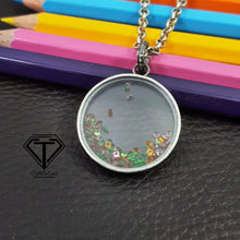 Load image into Gallery viewer, Round Shaker Pendant, Multicolor Round Floating Pendant, Jewelry Findings, Handmade Jewelry
