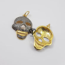 Load image into Gallery viewer, Skull Pendant Pave Diamond, Skull Diamond Pendant, Skull Pendant, Pave Diamond Jewelry
