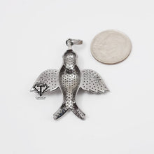 Load image into Gallery viewer, Bird Pendant Pave Diamond, Bird Diamond Pendant, Pave Diamond Bird Pendant Necklace, Pave Diamond Jewelry
