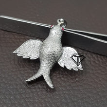 Load image into Gallery viewer, Bird Pendant Pave Diamond, Bird Diamond Pendant, Pave Diamond Bird Pendant Necklace, Pave Diamond Jewelry
