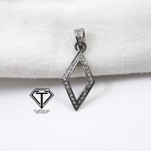 Load image into Gallery viewer, Pave Diamond Rhombus Pendant, Diamond Pendant, Pave Diamond Jewelry
