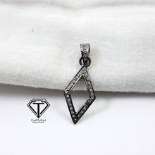 Load image into Gallery viewer, Pave Diamond Rhombus Pendant, Diamond Pendant, Pave Diamond Jewelry
