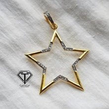 Load image into Gallery viewer, Pave Diamond Star Pendant, Pave Star Pendant, 925 Sterling Silver, Diamond Jewelry
