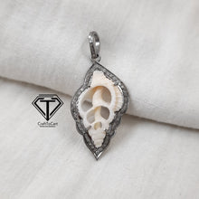 Load image into Gallery viewer, Pave Diamond Sea Shell Pendant, Handmade Jewelry
