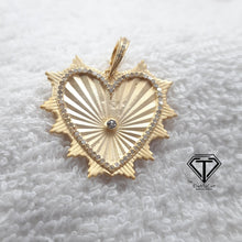 Load image into Gallery viewer, Pave Diamond Heart Pendant, 925 Sterling Silver, Diamond Findings, Pave Diamond Jewelry
