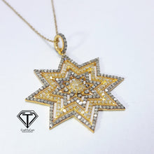 Load image into Gallery viewer, Pave Diamond Star Pendant, 925 Sterling Silver, Diamond Findings, Pave Diamond Jewelry
