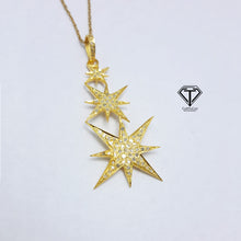 Load image into Gallery viewer, Pave Diamond Star Pendant, 925 Sterling Silver, Diamond Findings, Pave Diamond Jewelry
