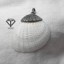 Load image into Gallery viewer, Pave Diamond Sea Shell Pendant, Handmade Jewelry
