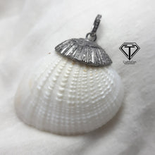 Load image into Gallery viewer, Pave Diamond Sea Shell Pendant, Handmade Jewelry
