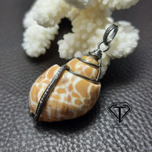 Load image into Gallery viewer, Pave Diamond Sea Shell Pendant, Handmade Jewelry
