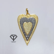 Load image into Gallery viewer, Pave Diamond Heart Pendant, 925 Sterling Silver, Diamond Findings, Pave Diamond Jewelry
