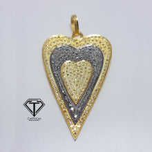 Load image into Gallery viewer, Pave Diamond Heart Pendant, 925 Sterling Silver, Diamond Findings, Pave Diamond Jewelry
