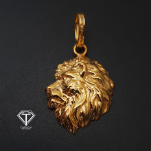 Load image into Gallery viewer, Pave Diamond Lion Pendant, 925 Sterling Silver Lion Charm Pendant, Jewelry Findings, Handmade Jewelry
