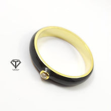 Load image into Gallery viewer, Enamel Ring, Beautiful Minimalist Enamel Ring With Choker Cut Diamond
