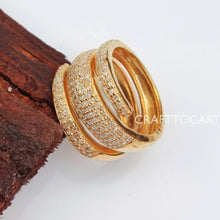 Load image into Gallery viewer, Pave Diamond Unique Style Ring - CraftToCart
