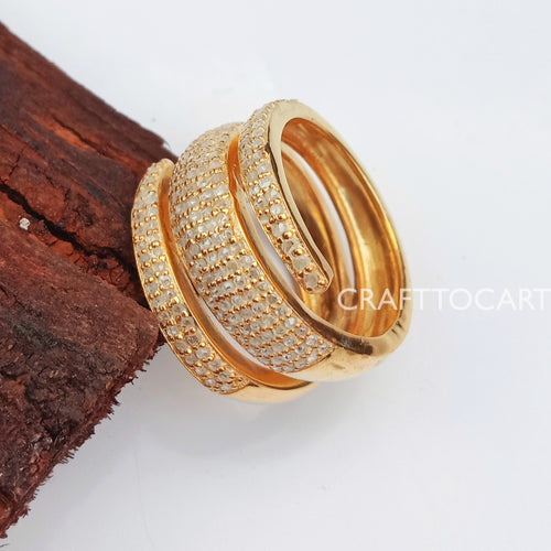 Pave Diamond Unique Style Ring - CraftToCart