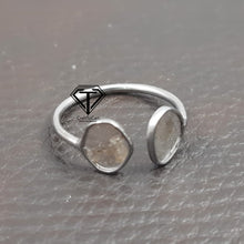 Load image into Gallery viewer, Natural Polki Diamond Ring 925 Sterling Silver Ring - CraftToCart
