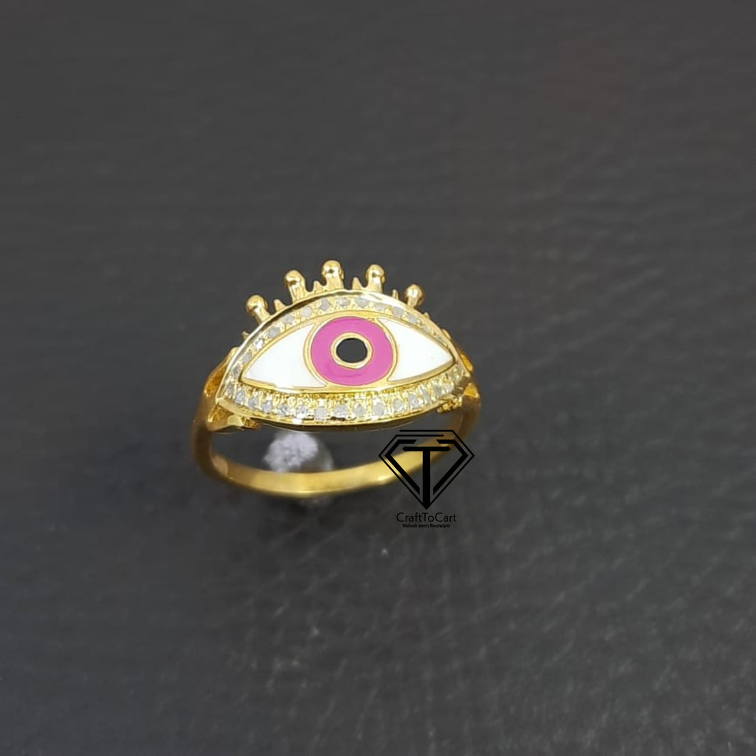 Evil Eye Enamel Ring, Beautiful Eye Enamel Ring - CraftToCart