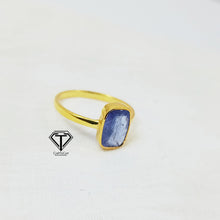 Load image into Gallery viewer, Sterling Silver Tanzanite Ring, Minimalist Silver Ring, 925 Sterling Silver Ring
