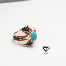 Load image into Gallery viewer, Enamel Ring, Beautiful Minimalist Enamel Ring
