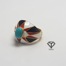 Load image into Gallery viewer, Enamel Ring, Beautiful Minimalist Enamel Ring
