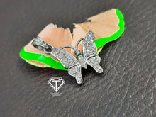 Load image into Gallery viewer, Pave Diamond Butterfly Pendant, 925 Sterling Silver, Diamond Findings - CraftToCart
