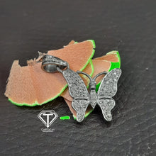 Load image into Gallery viewer, Pave Diamond Butterfly Pendant, 925 Sterling Silver, Diamond Findings - CraftToCart
