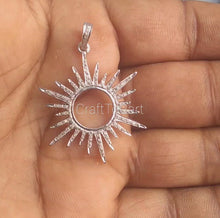 Load and play video in Gallery viewer, Pave Diamond Sun Charm Pendant, Pave Diamond Jewelry
