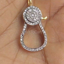 Load and play video in Gallery viewer, Pave Diamond Silver Handmade Clasp Lock
