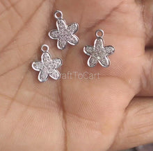 Load and play video in Gallery viewer, Pave Diamond Flower Charm
