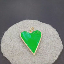 Load and play video in Gallery viewer, Pave Diamond Enamel Heart Pendant
